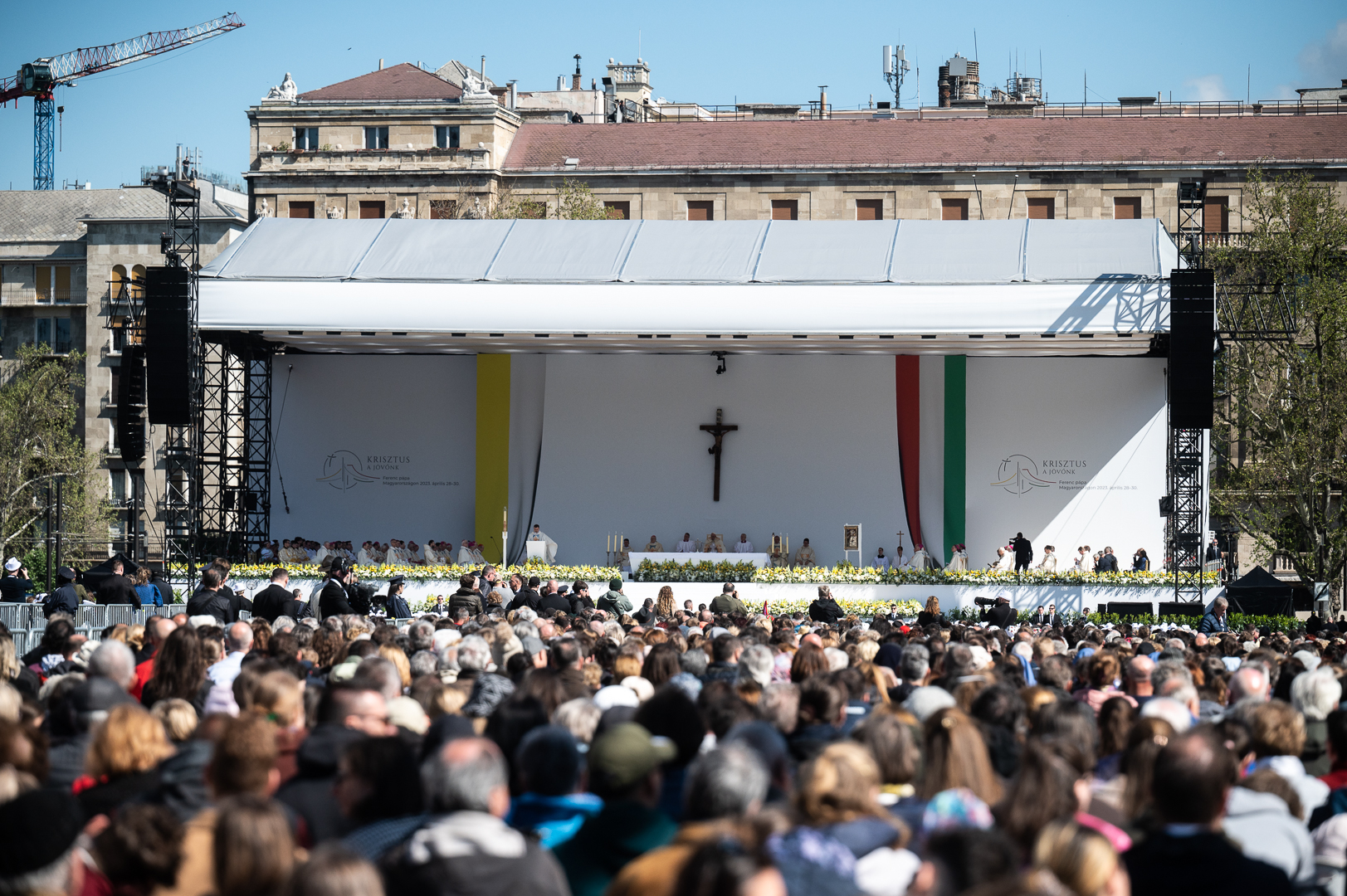 Ferenc pápa miséjén, Budapest, 2023. április