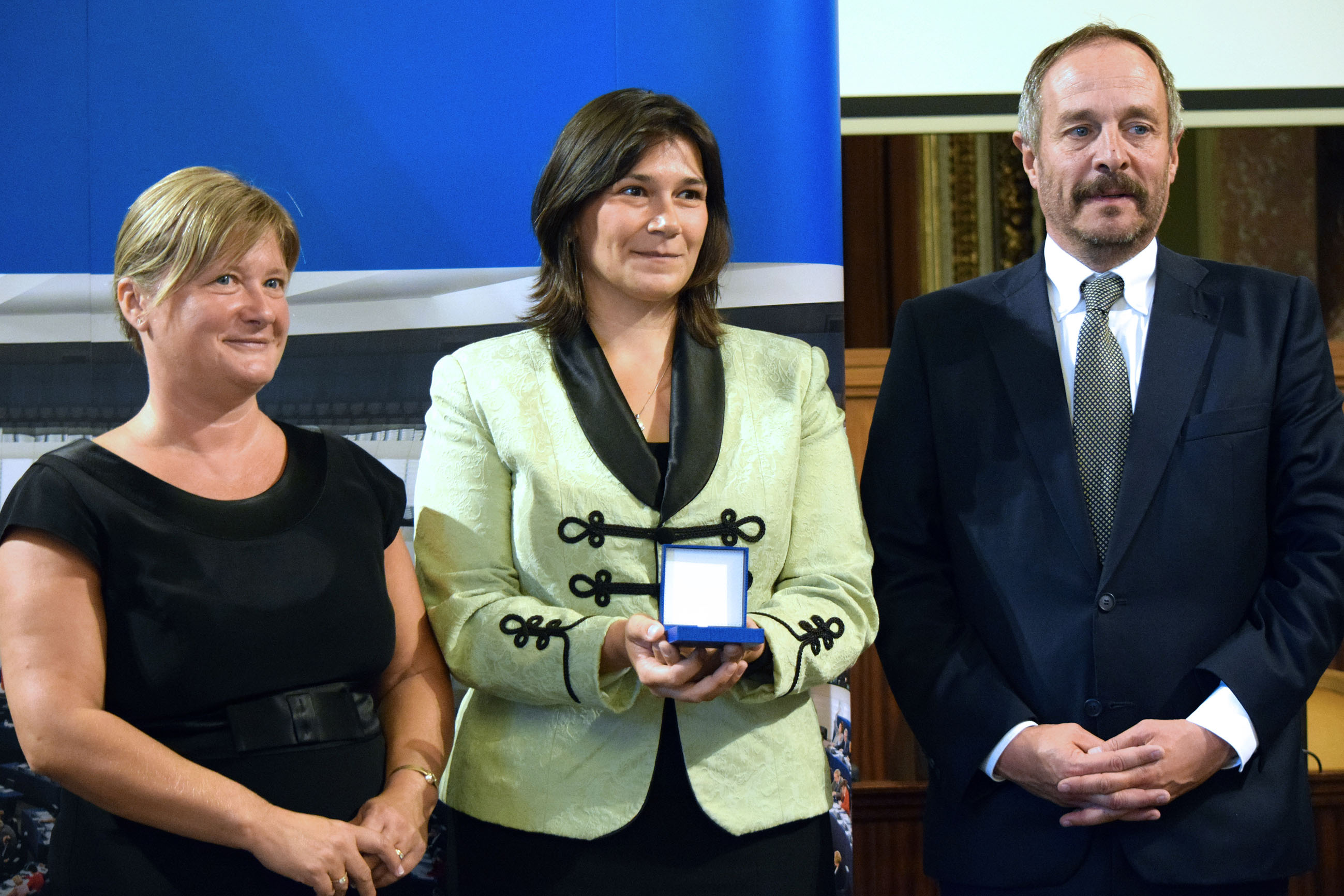 Gál Kinga EP-képviselő (Fidesz), Kardosné Gyurkó Katalin, a Nagycsaládosok Országos Egyesülete (NOE) elnöke és Hölvényi György EP-képviselő (KDNP)