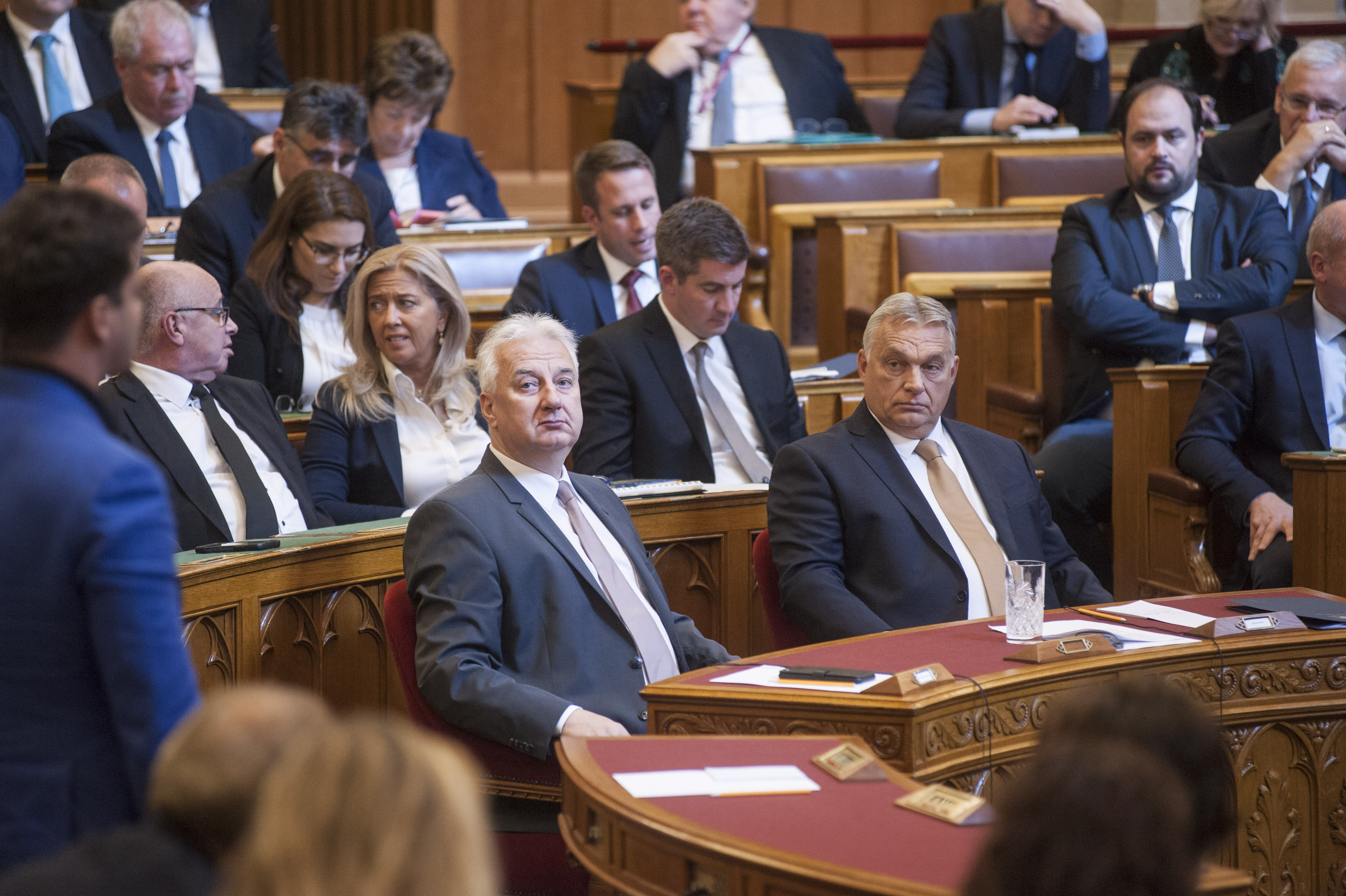 Orbán Viktor és Semjén Zsolt 2022. szeptember 26-án a parlamentben
